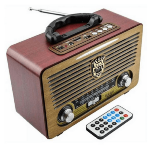 Prijenosni retro punjivi radio i MP3 player s daljinskim upravljačem – Meier M-115BT