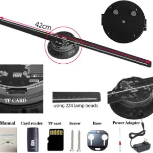 3D hologramski ventilator, 42 cm